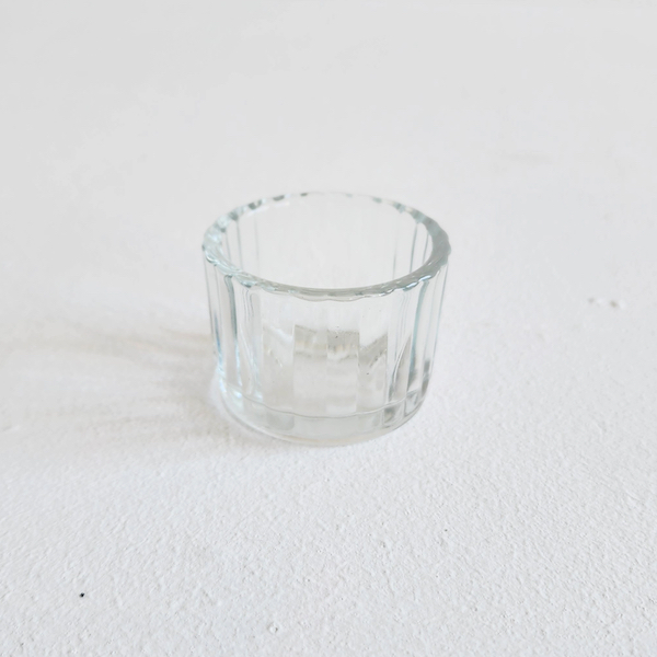Ribbed Votive - Clear - 3cm